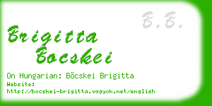 brigitta bocskei business card